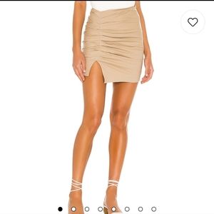Lovers + Friends Revolve Zanele Mini skirt in Oatmeal sz M